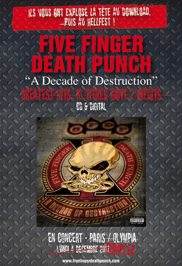 FIVE FINGER DEATH PUNCH annonce un best of et un nouvel album 2 FIVE FINGER DEATH PUNCH annonce un best of et un nouvel album