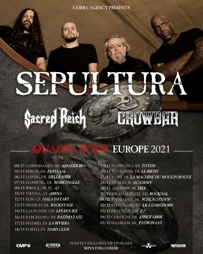 sepultura european tour 2021