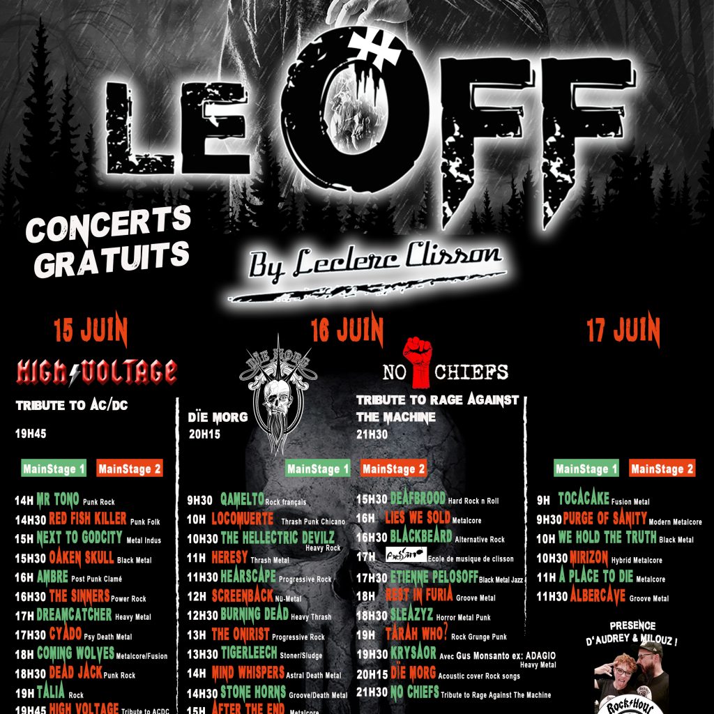 HellFest : Interview de Marc Antoine du OFF by Leclerc CLisson 2 OFF - Visuel Running Order