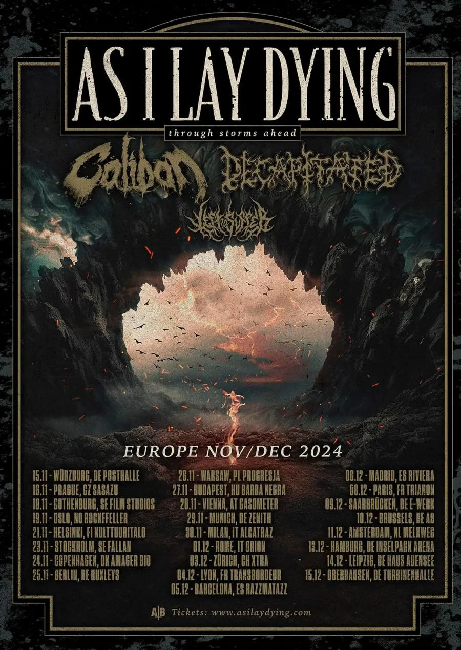 La tournée européenne dr As I lay dying est annulée
