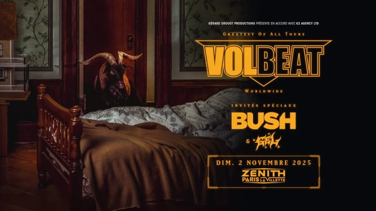 VOLBEAT : TOUS LES DETAILS DU NOUVEL ALBUM GOD OF ANGELS TRUST 2 TOURNEE 2025 : date parisienne le 02 Novembre au Zenith - Pais La Villette.