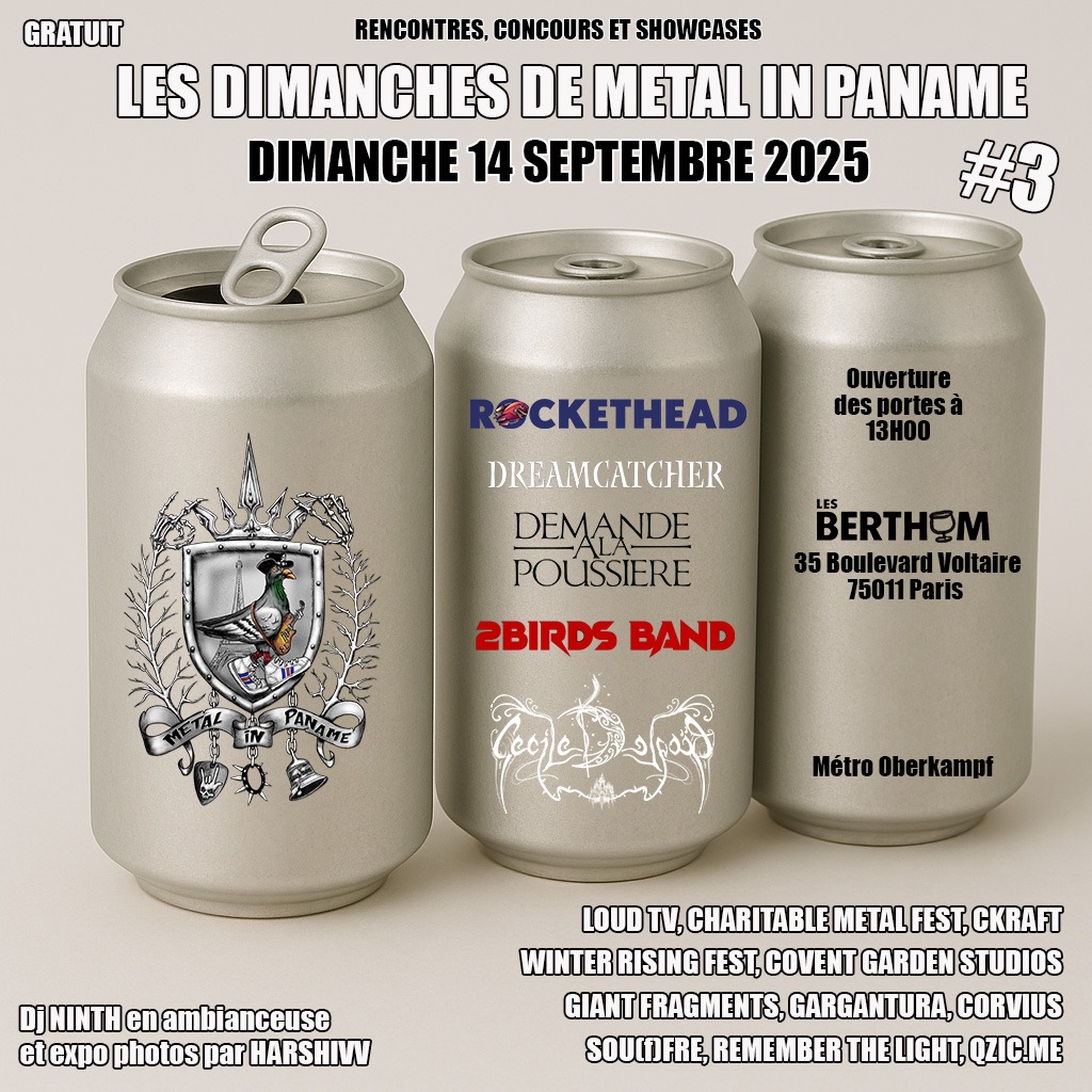 Metal In Paname annonce les troisièmes "Dimanches de Metal In Paname" 35 Les Dimanches de Metal In Paname III