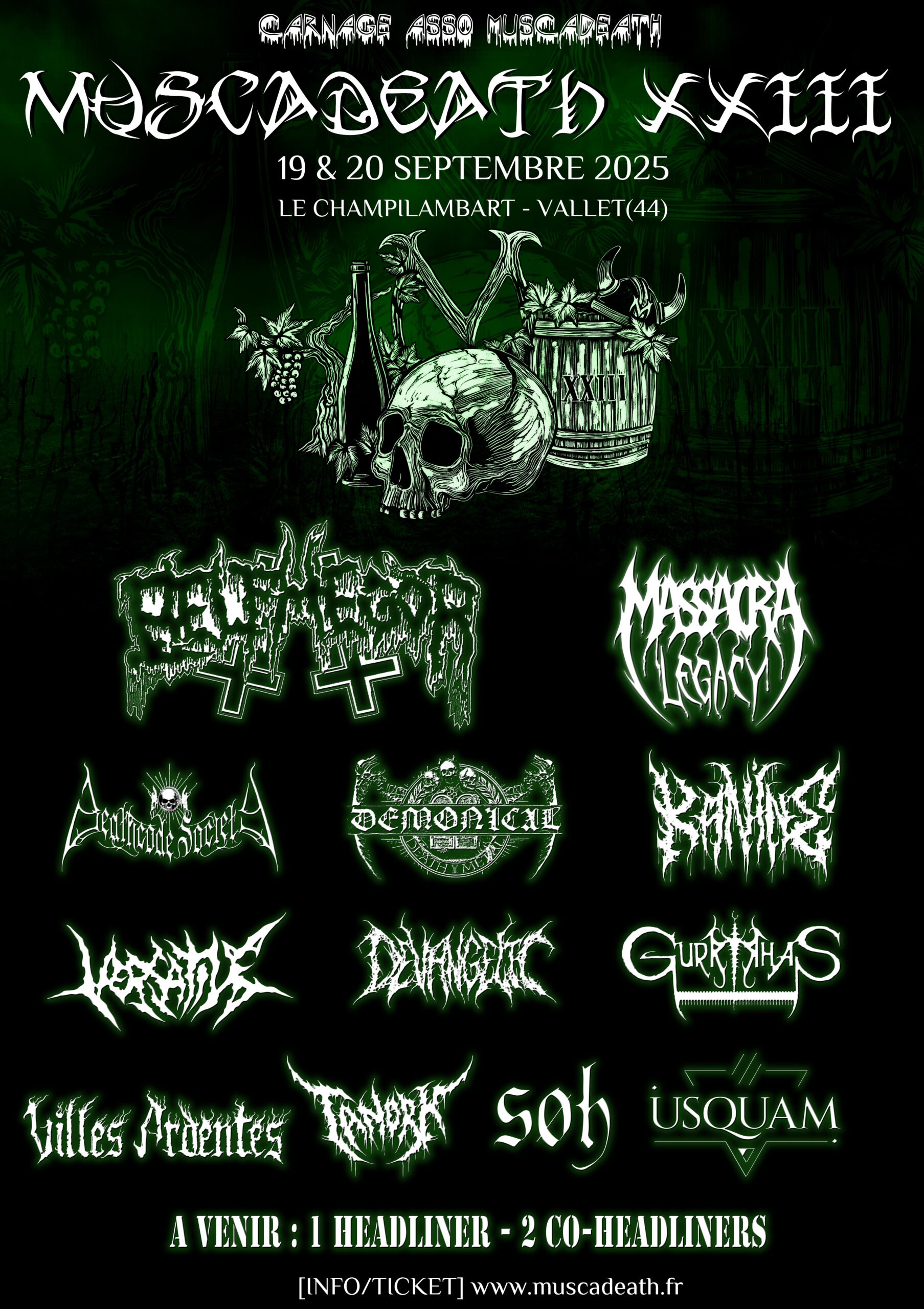 Deuxième annonce du Muscadeath pour sa programmation 2025 1 Muscadeath 2025