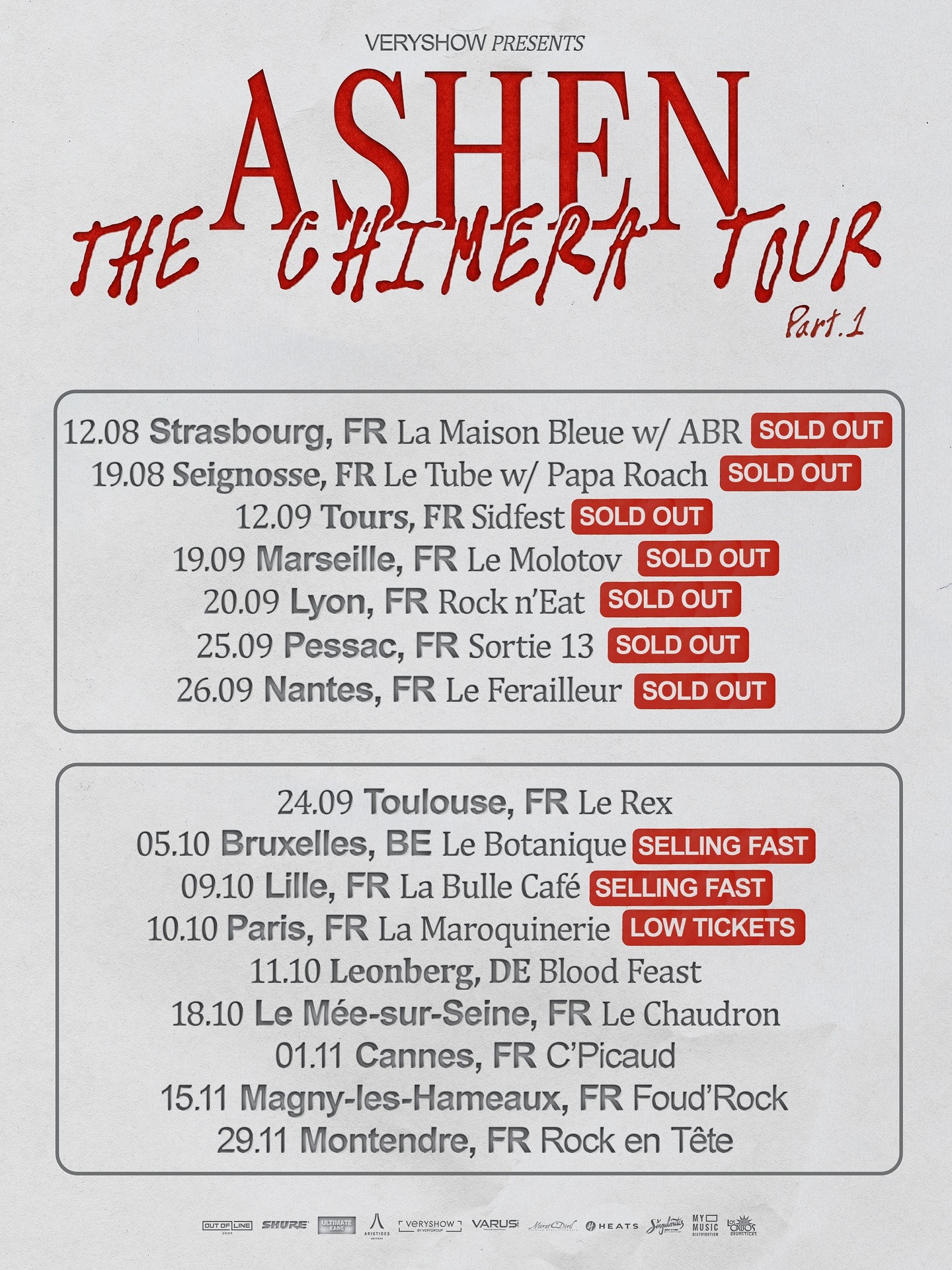 Ashen Chimera Tour