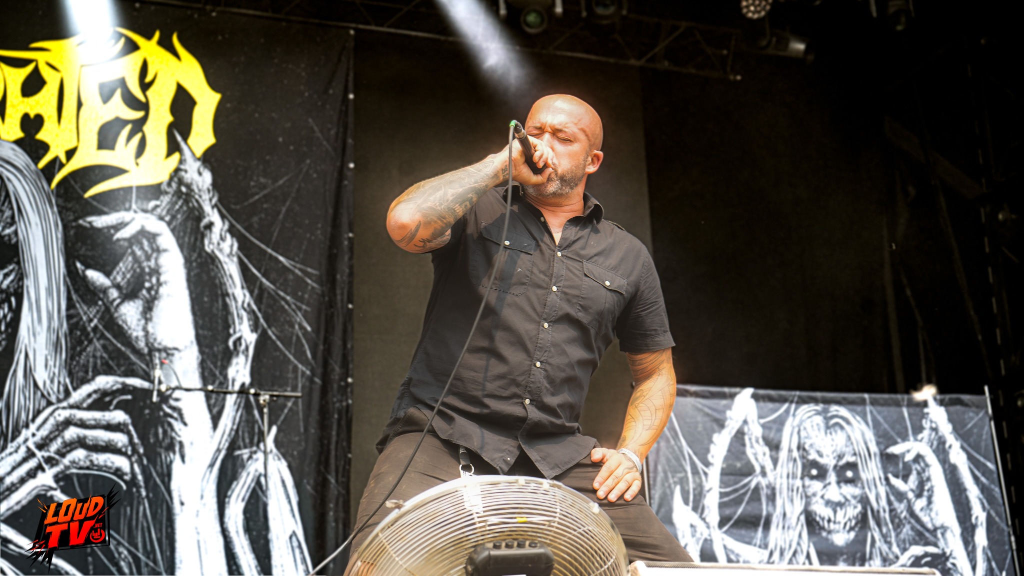 Julien Truchan de Benighted au Motocultor Benighted au Motocultor