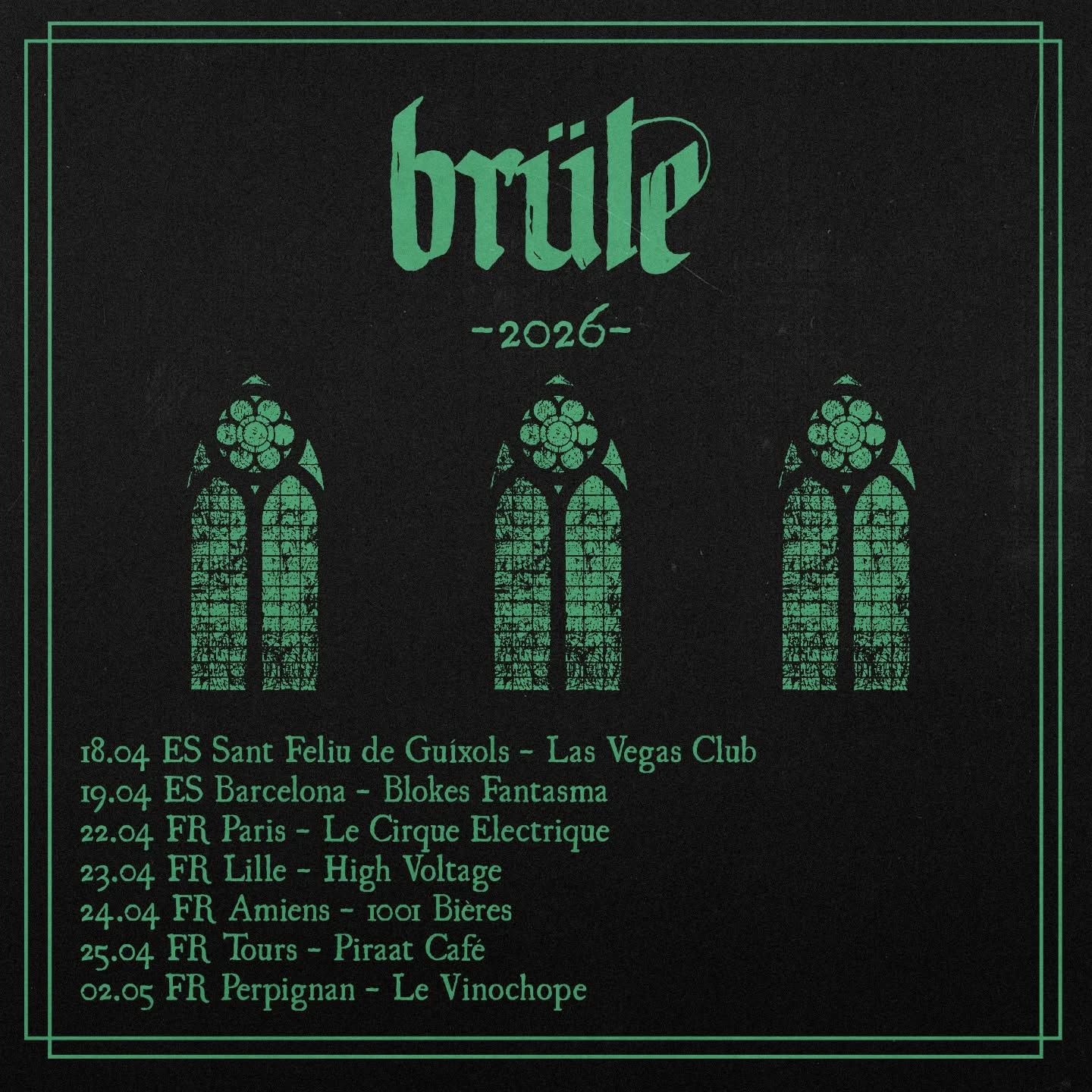 BRÜLE sort "ENTER THE CULT", extrait de "Beltane" 2 Tournée