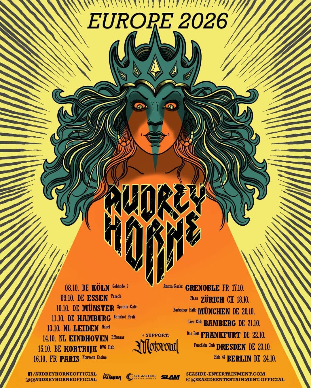 audrey horne live europe 2026