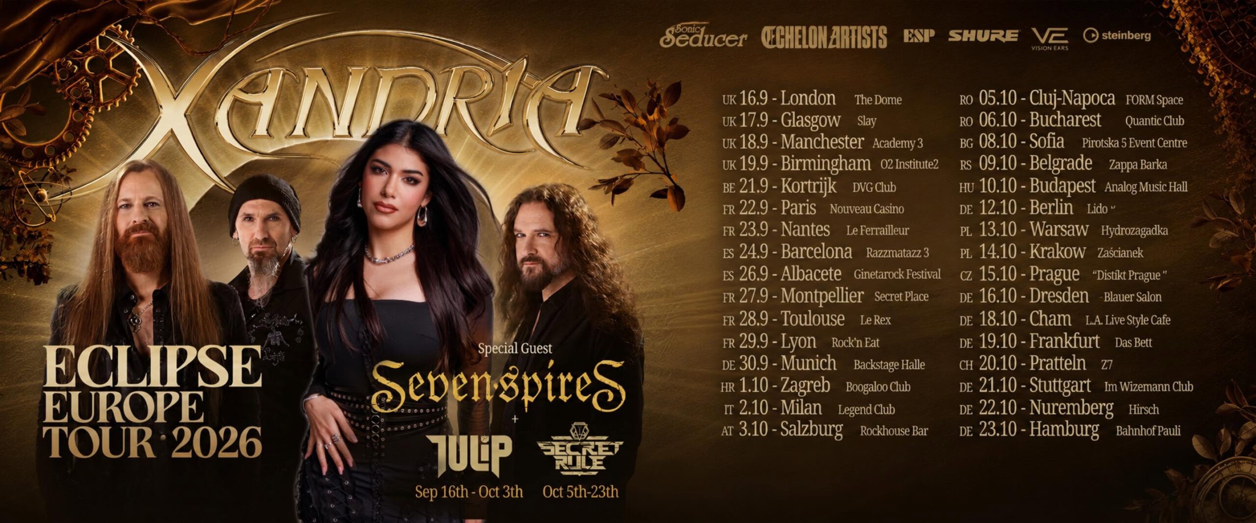 xandria tour