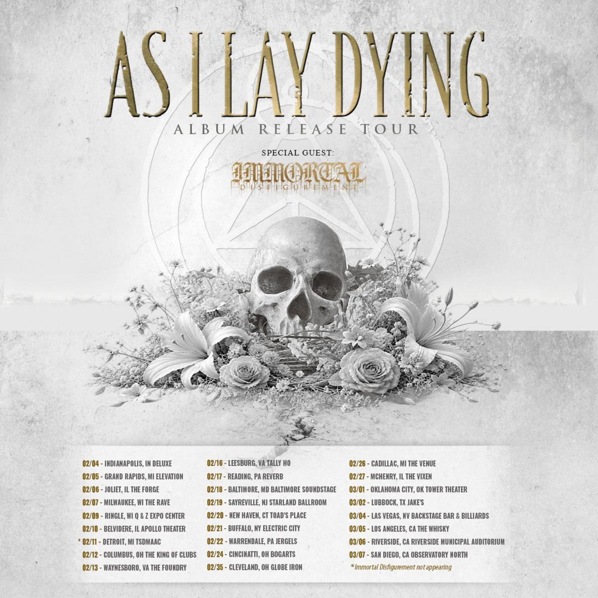 AS I LAY DYING sort 2 titres du prochain album 3 as i lay dying tour